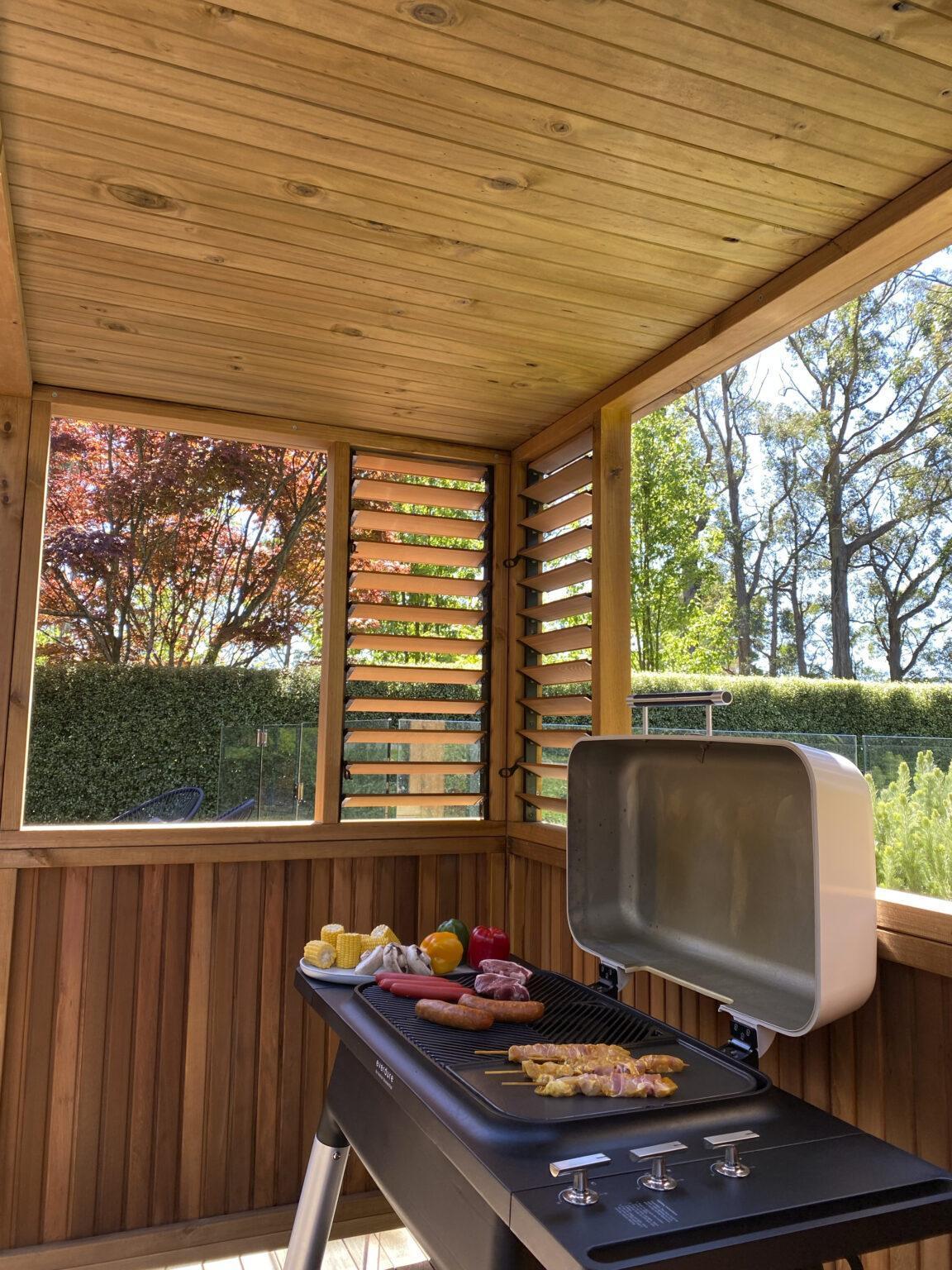 BBQ Shelter in a DIY Gazebo Kit or BIY Pergola Kit